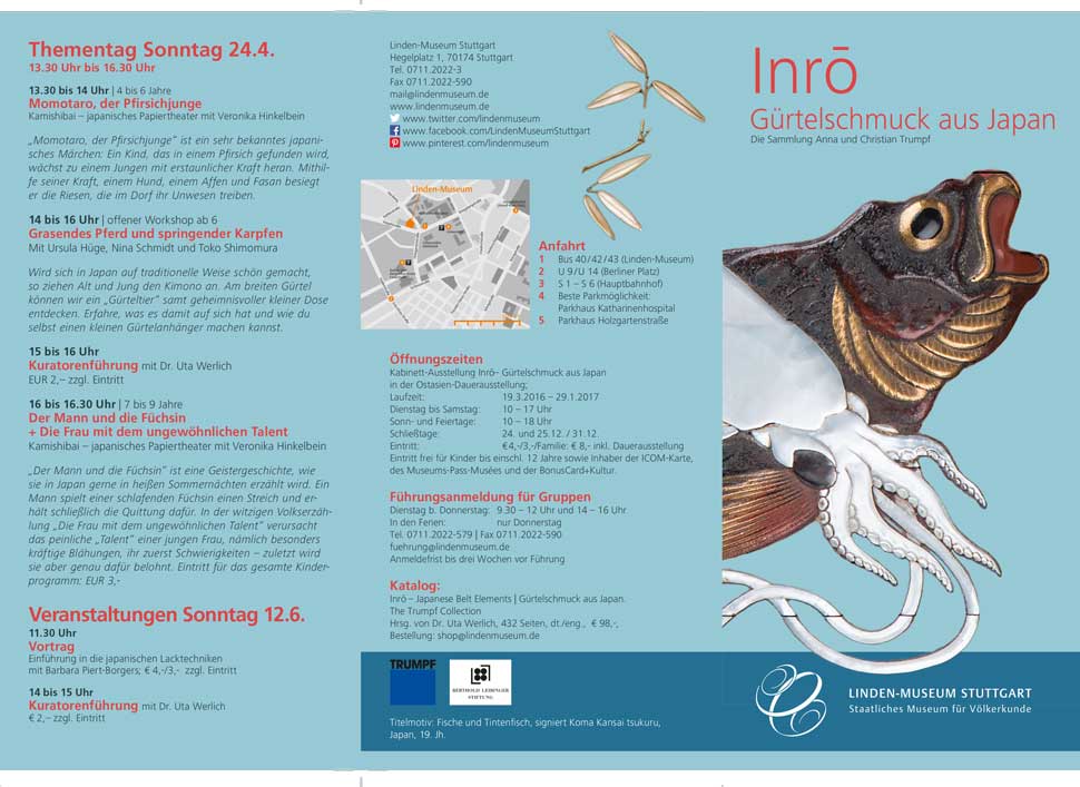 Linden-Museum - Einladungsflyer Inro Ausstellung