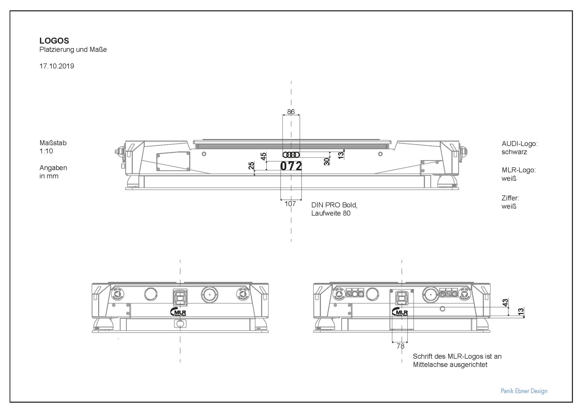 200203 MLR Cäsar AUDI Ansichten und Produktgrafik / Elevation and Branding