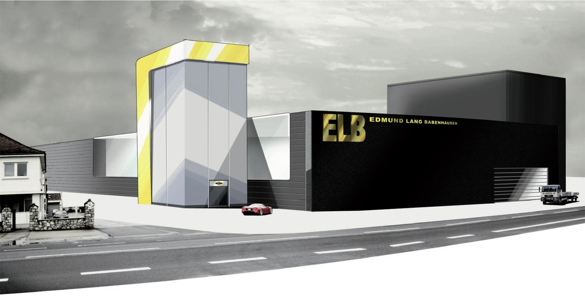 Elbschliff Architekturstudie Aussengelände