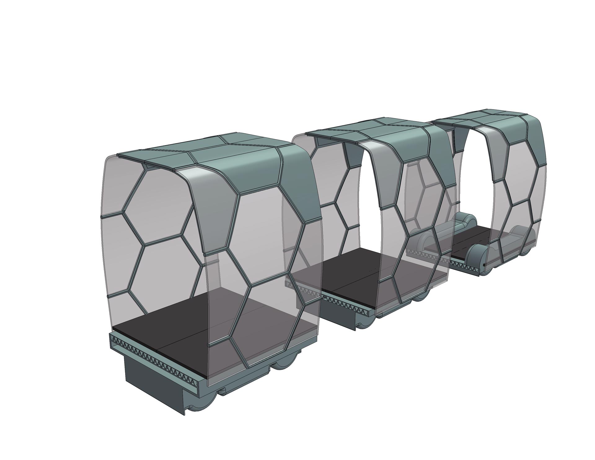  Module Segment mit Bodengruppe / Module segment with floor assembly